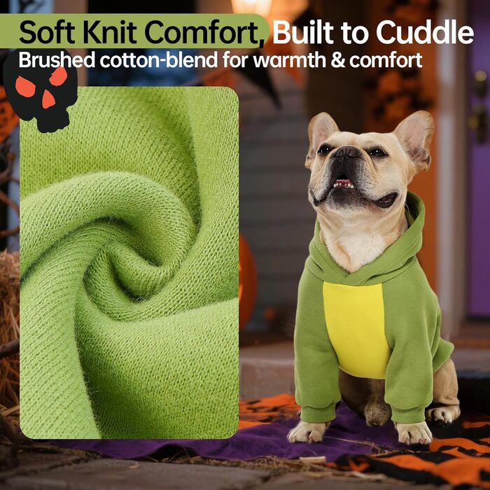 Костюм для собак QBLEEV: динозавр, теплий халат з капюшоном, для косплею, Хелловін, вечірки, зелений