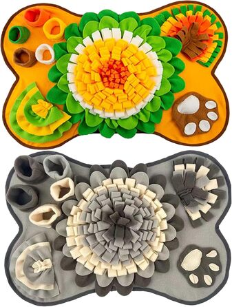 Килимок для собак, 63,5 x 43,2 см, великий, миючий, з дзвоником, антиковзкий, для інтелектуальних ігор, іграшка-головоломка для собак