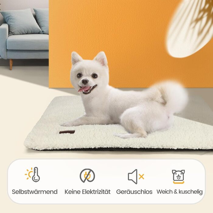 Самогріюча лежанка для котів на підвіконня, 90x28 см, бежева. Лежанка-грілка для кота, м'яка та нековзна, 74x48x3 см