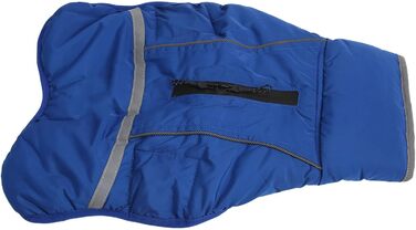 Теплий зимовий пухнастий нашийник для собак, куртка для собак, нашийник з нейлону з відбиваючим дизайном, XXXL, блакитний