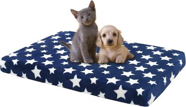 Килимок для собак EMPSIGN, підходить для кліток, знімний та пральний чохол, водонепроникний, 61x46x6.6 см, блакитний