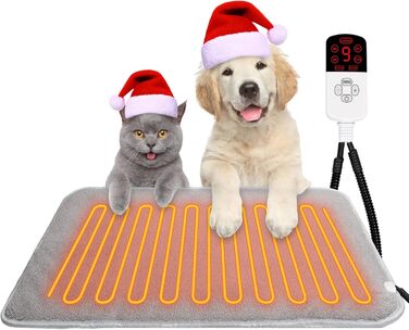 Кішечковий/Собачий нагрівальний килимок TEOV 60x90 см, регулювання температури 20-55°C, таймер, водонепроникний