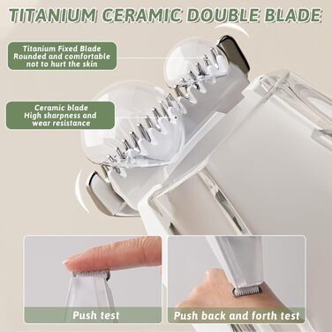 Професійний триммер для собак з пилососом та LED-підсвічуванням, для догляду за лапами, вухами, обличчям (зелений)