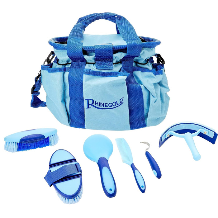 Сумка для грумінгу Rhinegold 0 з набором для догляду - блакитна, універсальний розмір