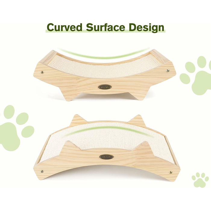 Pecute Комплект з 2 картонних когтеточок для котів, двосторонні, з якісного картону, стійкі, для догляду за кігтями та захисту меблів (38.5 x 20.5 см), Classic (2 шт.) (Покращена версія з сизалю)