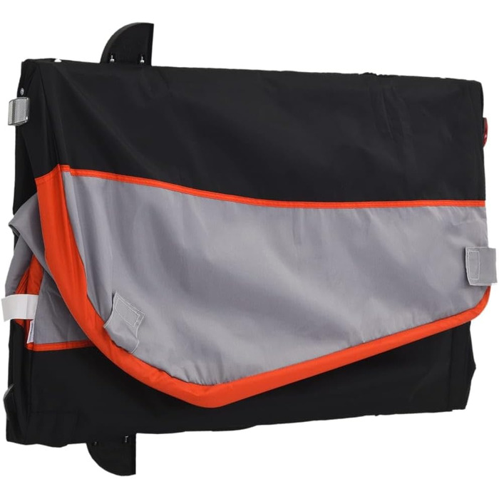 Причіп для собак, велосипедний причіп, причіп для бігу: чорний та помаранчевий, 45 кг, сталь, легка збірка, універсальний