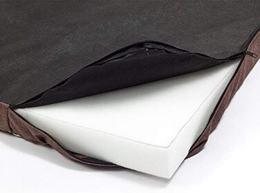 Матрац для собак | Собаче ліжко, подушка, матрац | Codura, стильний, миючий | 100 x 75 x 6 см, коричневий