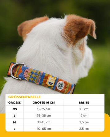 Нашийник для собак середнього розміру Woolly Wolf Nightless Night, розмір M - регульований нашийник з переробленого поліестеру, зручна посадка