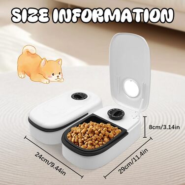 Автомат для годування котів BIZOI: для вологого та сухого корму, універсальний, підходить для собак