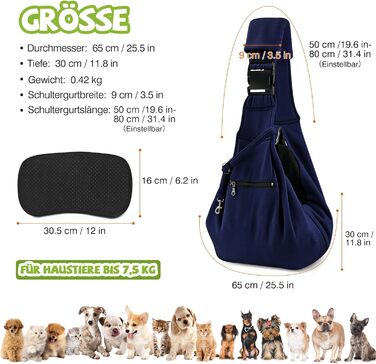 Трансформер для собак та котів ALLSOPETS, переноска для тварин, дихаюча, з безпечною повідком, для подорожей та до ветеринара (Оливковий, Темно-синій)