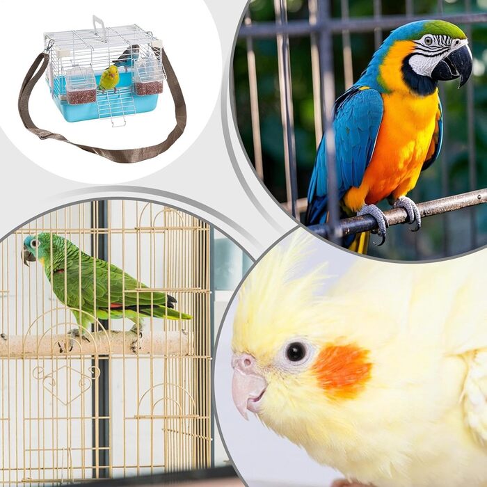 Транспортна переноска для птахів Vogeltransportbox з ручкою та міцними аксесуарами для хвилястих папужок, птахів-голубів та блакитних ара