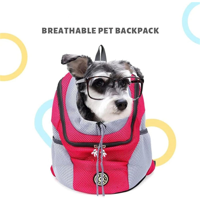 Рюкзак для собак літній, для великих собак, для піших прогулянок (Помаранчевий, L)