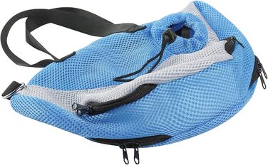 Транспортна сумка для кота/цуценя: переноска для тварин, сумка на плече, для собак та котів, сітка, складана, для подорожей, зелена/блакитна