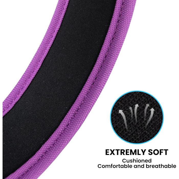 Нашийник для собак EXCELLENT ELITE SPANKER з PU матеріалу, з пряжкою, регульований, для малих, середніх та великих собак, чорний, червоний, синій, фіолетовий (PUL-S) S