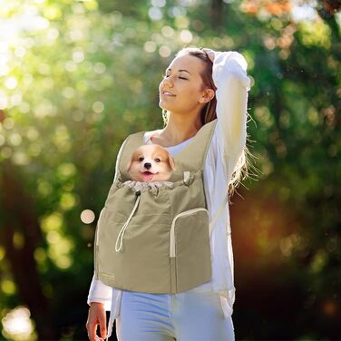 Рюкзак-переноска для собак Galatée, зелений, для подорожей та кемпінгу