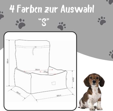 Автомобільний лежак для собак Golden Dog з ременем безпеки, 73 x 56 см, шкірозамінник, чорний