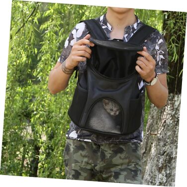 Рюкзак-переноска для собак Kisangel: чорний, дихаючий, для маленьких собак, для подорожей та прогулянок