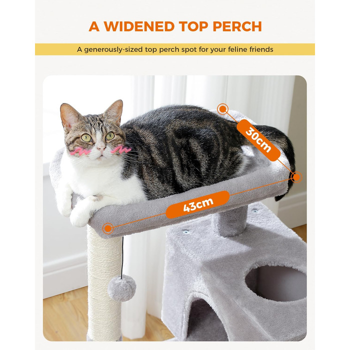 Котячий будиночок Petpela Gray - сучасний когтетоп сірого кольору