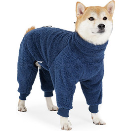 Теплий халат для собак з флісу, двосторонній, для маленьких та великих порід, блакитний, XXX-Large