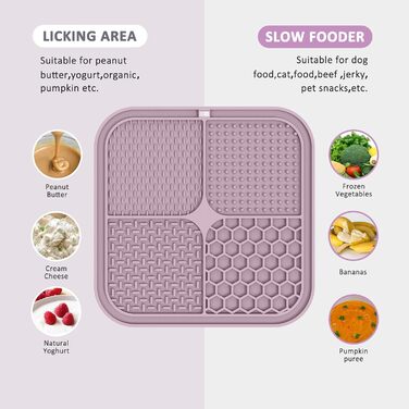 Килимок для собак з присосками, 2 шт. - антистрес, для повільного облизування, навчання, 21.6 x 21.6 см