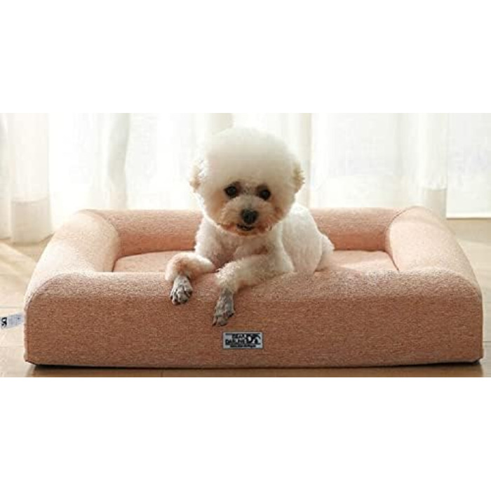 Ортопедичне розкішне ліжко для котів та собак Dear Darling DD-01 з Memory Foam, знімним чохлом та підтримкою природного вирівнювання тіла (XL, Антрацит)