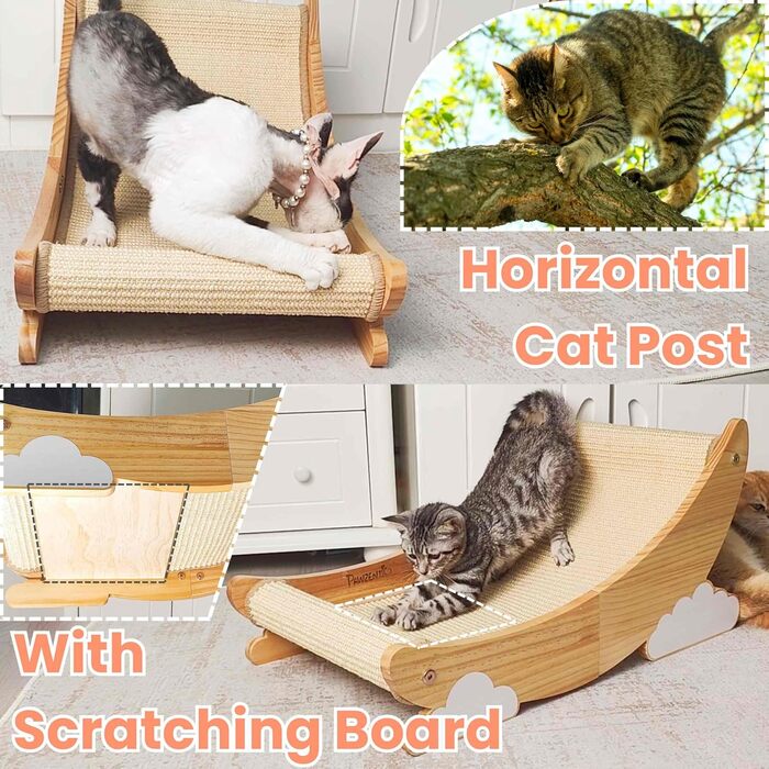 Дряпалка для котів Kratzbaum, натуральне дерево