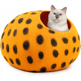 Ліжко-будиночок для котів Woolygon з 100% мериносової вовни, ручна робота, ECO