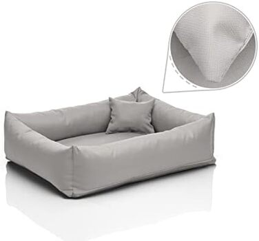 Лягушкове ліжко для собак маленьких порід Juelle Kleinhund - м'яка подушка для собак, знімний чохол, можна прати в пральній машині, пухнасте ліжко для собак, диван для собак Saba S-XXL (розмір: S - 70 x 50 см, світло-рожевий)