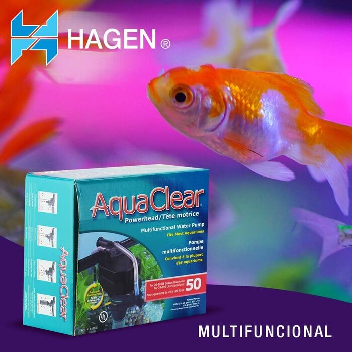 Помпа AquaClear A565 Powerhead 50 для акваріумів 76-190 л, 10 Вт, універсальна (донний, швидкий, біофільтр, циркуляційний насос)
