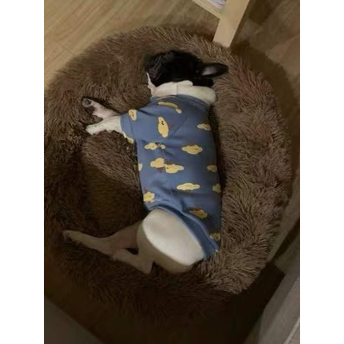 М'яке ліжко-софа для собак Deluxe, кругла, з плюшу, 60 см, коричнева. Підходить для великих та екстра-великих собак та котів. З вологостійким дном.