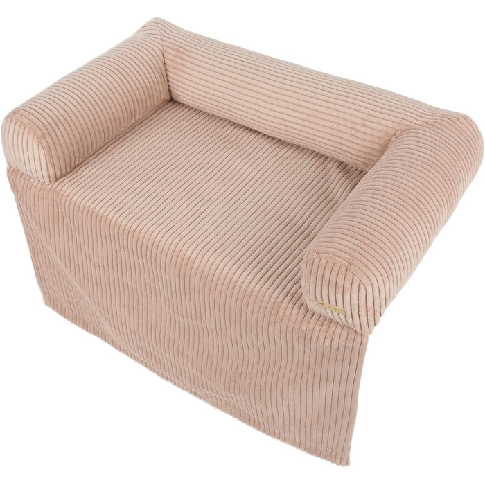 Ліжко для собак Velinda: м'яке диван-ліжко, захист дивану від бруду та подряпин (рожевий, Cord)