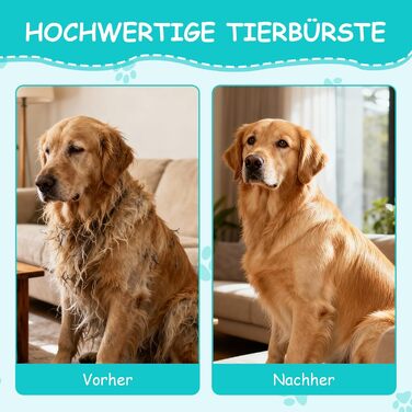 Щітка для собак та котів 2 шт. - вичісування ворсу, підшерстка, розплутування. Ідеально для довгої та короткої шерсті. Легке очищення за допомогою однієї кнопки.