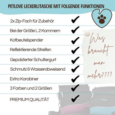 Сумка для кормів PetLove Leckerlibeutel для собак • З магнітною застібкою • З диспенсером для відходів • Можна використовувати як поясну сумку • Сіра L
