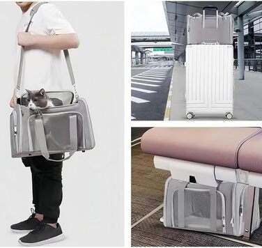 Транспортна переноска для собак та котів, складна, сіра - Dogbox Small