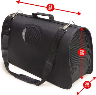 Транспортна сумка для тварин Arquivet чорного кольору, L (52 x 28 x 29 см) - для собак, котів, цуценят