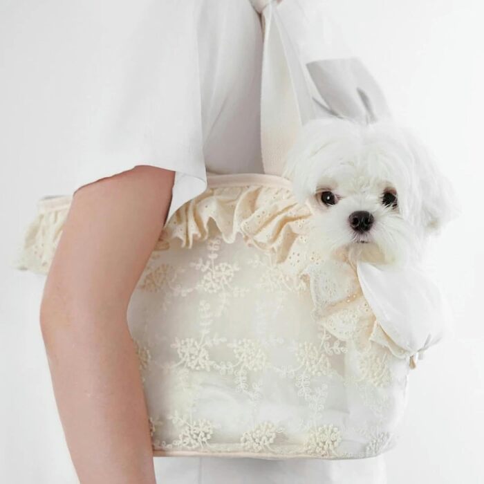 Сумка для собак і котів, рюкзак для вигулу, 33x17x27 см, 5 кг, білий