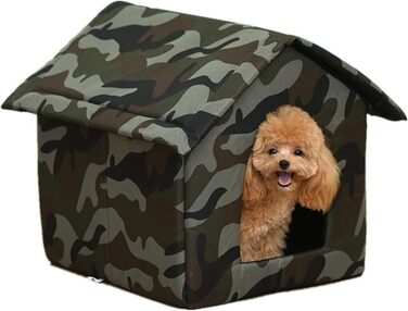 MUYYIKA Будинок для котів на вулицю, зимостійкий, водонепроникний, для тварин, 33 x 30 x 35 см, камуфляж