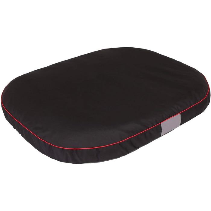 Кругла лежанка для собак Oval - міцна, водонепроникна, з м'яким наповнювачем, для собак маленьких, середніх та великих порід - 87x68x15 см, чорний колір