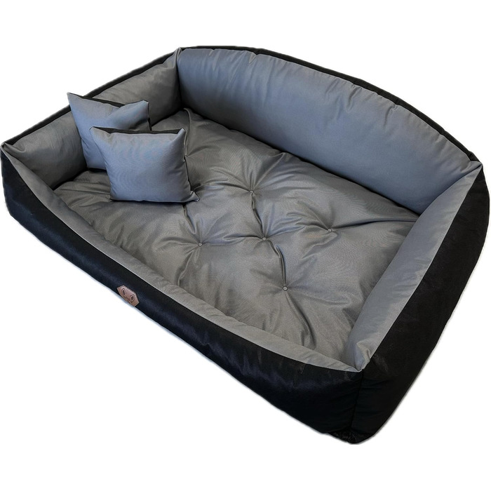 Ортопедичне ліжко для собак Dogs4Life: м'яке, миється, для собак маленьких, середніх та великих (S-XXL, сірий)