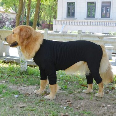 Комбінезон для собак Lovelonglong з чистої бавовни, 4 лапи, для великих та середніх собак, розмір XXL, Зелений (XXXXXL (Велика собака ~50 кг), Чорний)