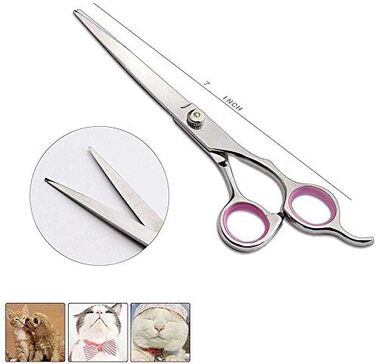 Набір професійних інструментів для грумінгу собак та котів, 7 дюймів, нержавіюча сталь