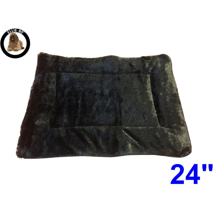 Ліжко для собак Ellie-Bo Wende, Tweed та штучне хутро, для клітки розміру M, 76 см (Чорний, S - [L56 x W41 x H3cm])