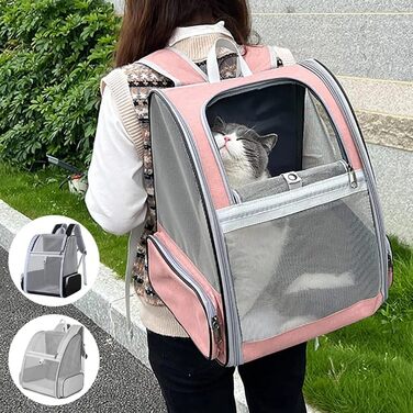 Рюкзак для кота та собаки, переноска для собак та котів, переноска для маленьких собак, авіапереноска (сірий)