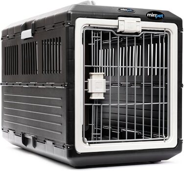Складана переноска-клітка Mirapet для собак, 68,6 см, для дому та вулиці, з 360° вентиляцією та захистом стін, пластикова, США
