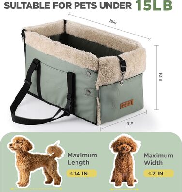 Автокрісло для собак з PU-шкіри, Рожеве (Зелена PU-шкіра)