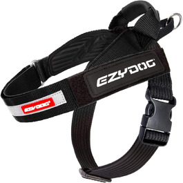 Шлея для собак EZYDOG Express XXL чорна, ергономічна, зручна ручка, для малих, середніх і великих порід