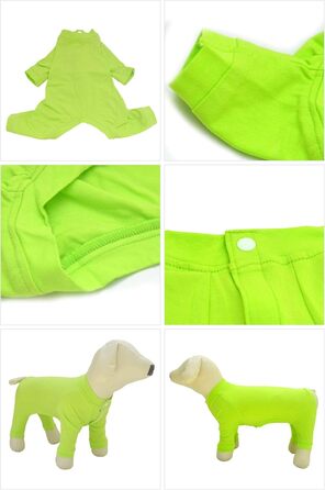 Комбінезон для собак Lovelonglong, бавовна, 4 лапи, великий/середній розмір XXL, зелений (для собак вагою ~27 кг)
