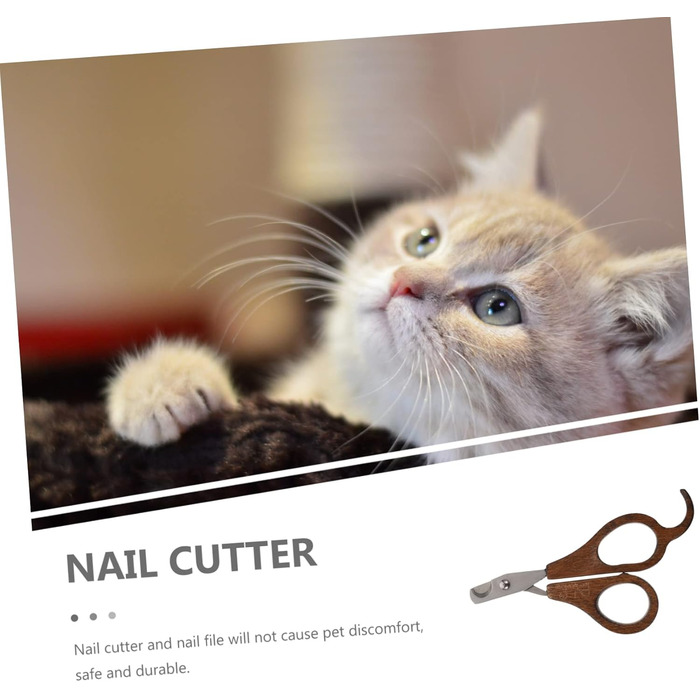 Ножиці для стрижки кігтів собак та котів Housoutil - безпечні, зручні, з дерев'яною ручкою