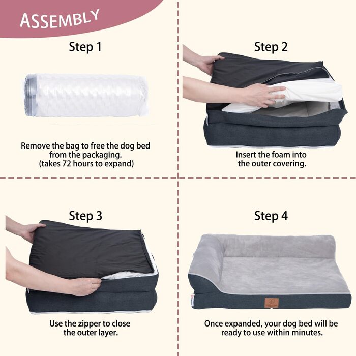 Ортопедичне лежанка для собак преміум-класу з піною 