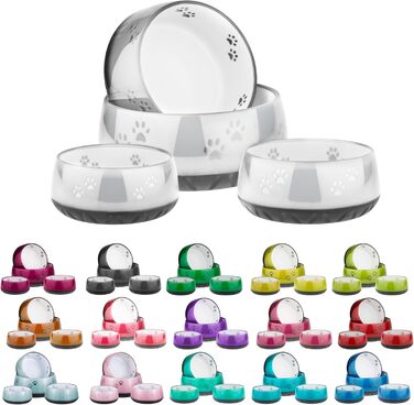 Миска для собак EHASO з лапками - годівниця та миска для води для собак маленьких та великих порід, однотонна